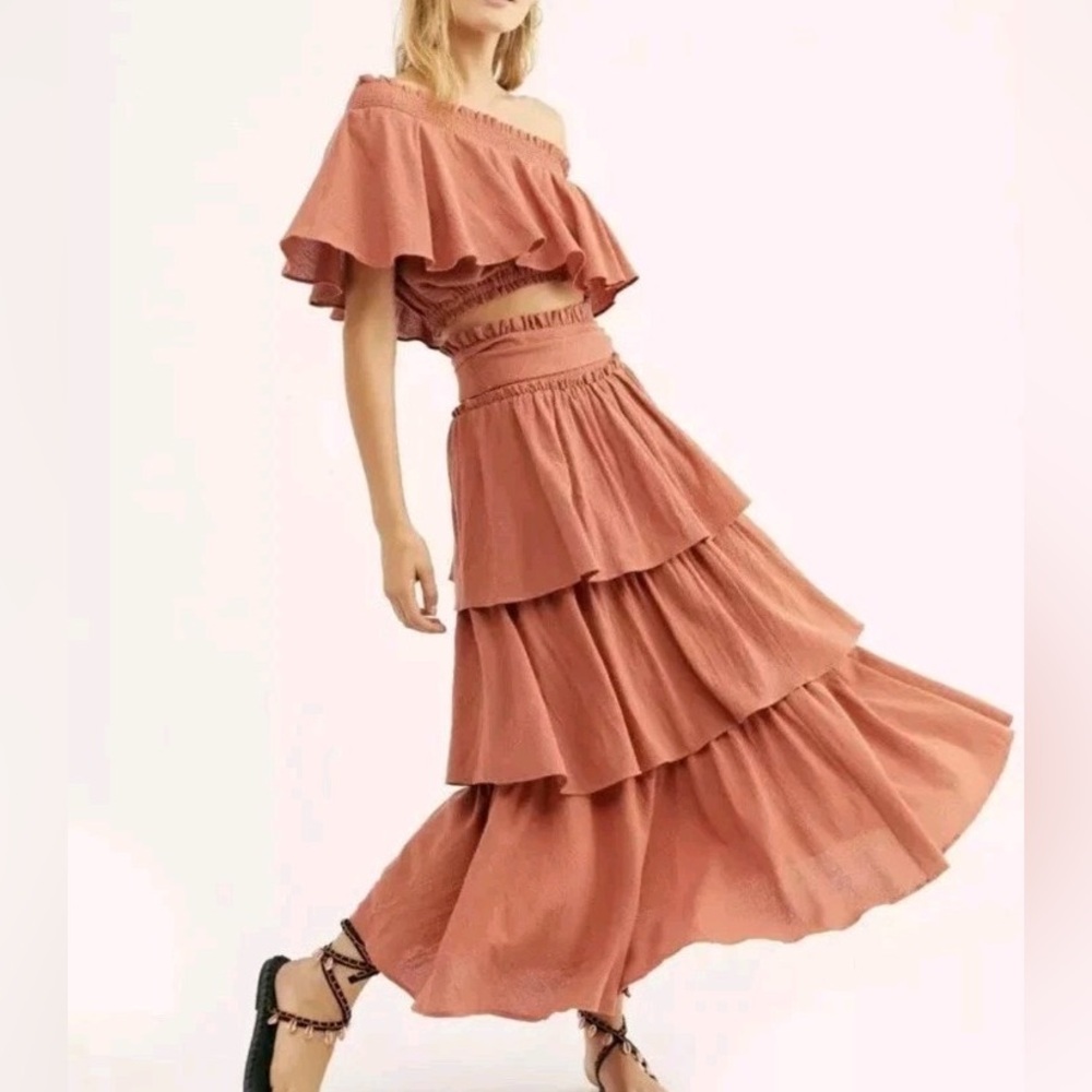 Free People Endless Summer Go For Drama Set in Terracotta